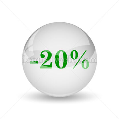 20 percent discount glossy icon. 20 percent discount glossy button - Website icons