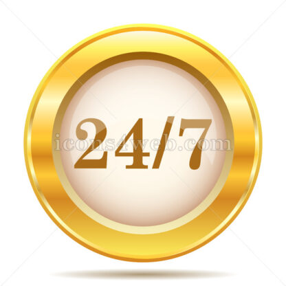 24 7 golden button - Website icons
