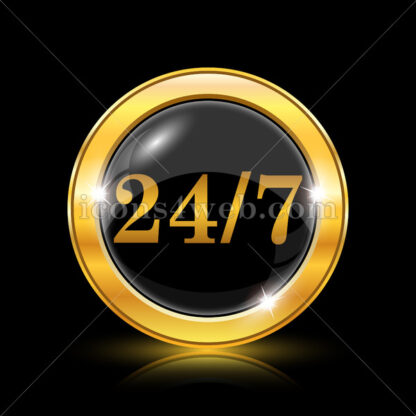24 7 golden icon. - Website icons