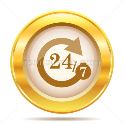 24/7 golden button - Website icons
