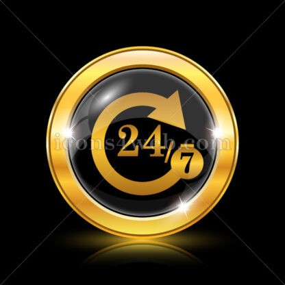 24/7 golden icon. - Website icons