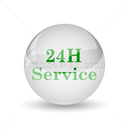 24H Service glossy icon. 24H Service glossy button - Website icons