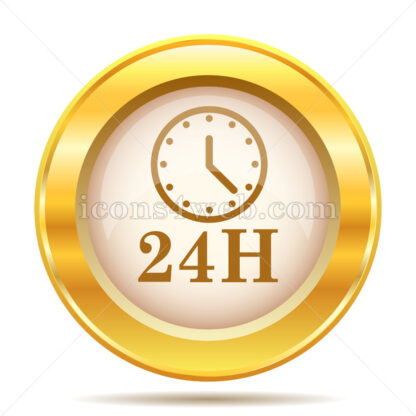 24H clock golden button - Website icons