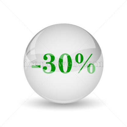 30 percent discount glossy icon. 30 percent discount glossy button - Website icons
