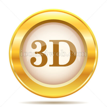 3D golden button - Website icons