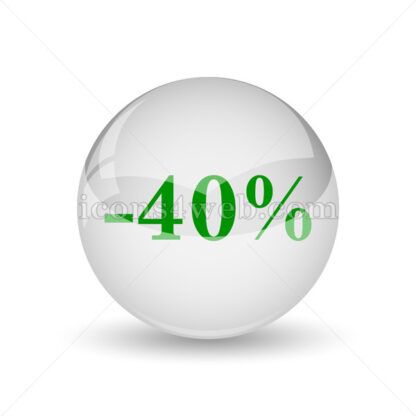 40 percent discount glossy icon. 40 percent discount glossy button - Website icons
