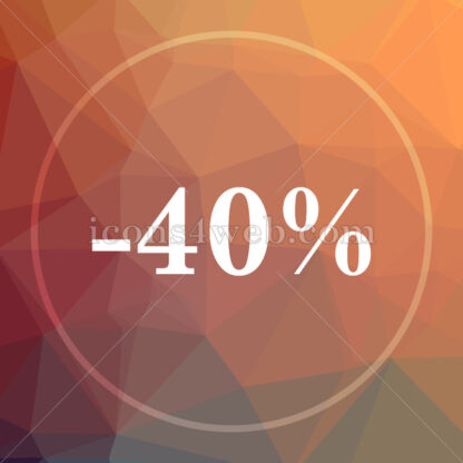 40 percent discount low poly icon. Website low poly icon - Website icons
