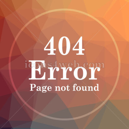 404 error low poly icon. Website low poly icon - Website icons