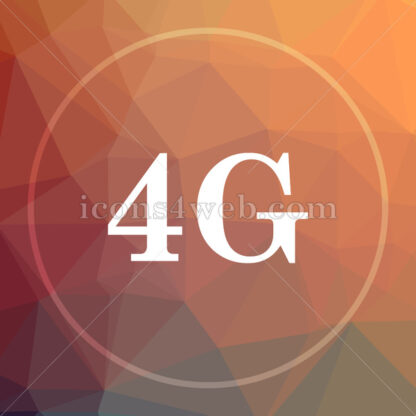 4G low poly icon. Website low poly icon - Website icons