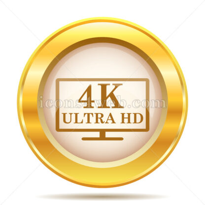 4K ultra HD golden button - Website icons