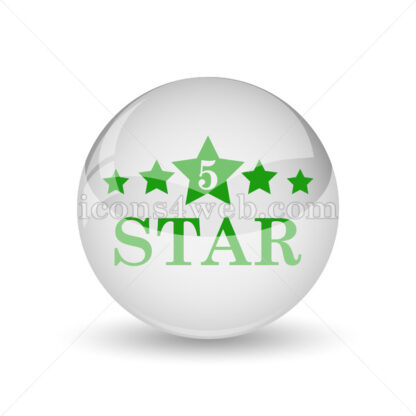 5 star glossy icon. 5 star glossy button - Website icons