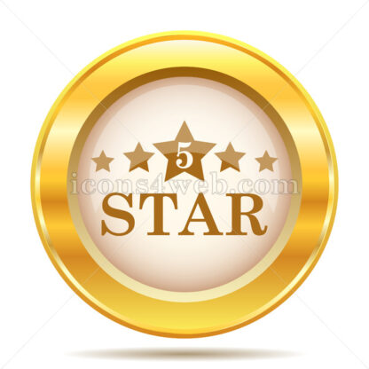 5 star golden button - Website icons