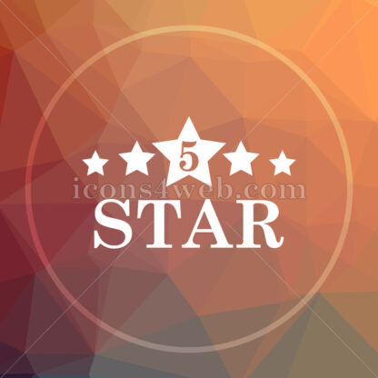 5 star low poly icon. Website low poly icon - Website icons