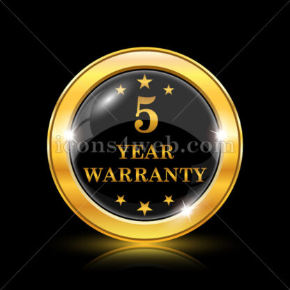 5 year warranty golden icon. - Website icons