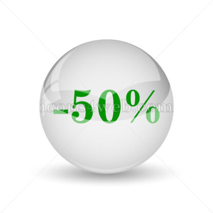 50 percent discount glossy icon. 50 percent discount glossy button - Website icons