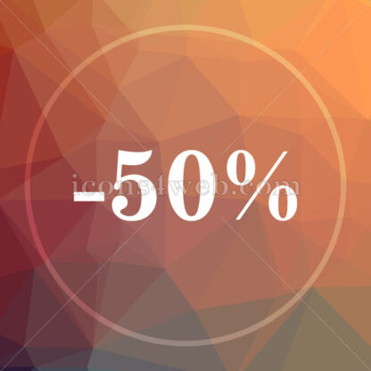 50 percent discount low poly icon. Website low poly icon - Website icons