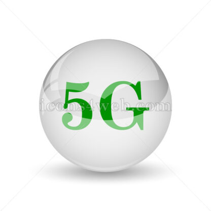5G glossy icon. 5G glossy button - Website icons