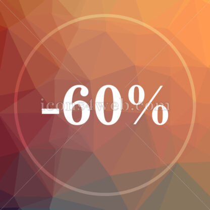 60 percent discount low poly icon. Website low poly icon - Website icons