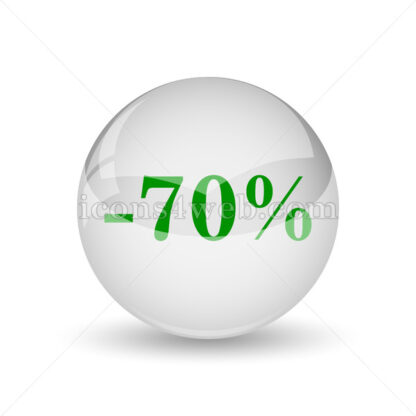 70 percent discount glossy icon. 70 percent discount glossy button - Website icons