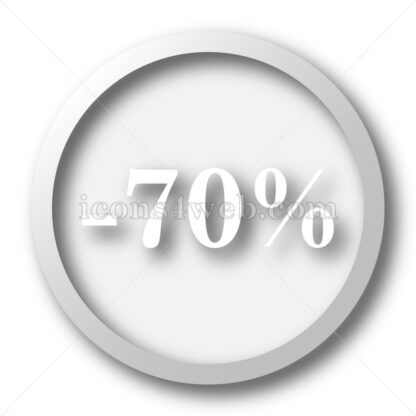70 percent discount white icon button - Icons for website