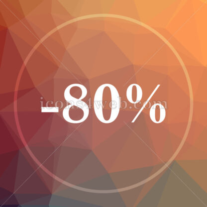 80 percent discount low poly icon. Website low poly icon - Website icons
