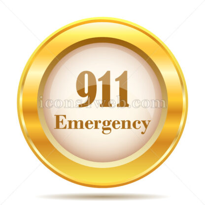 911 Emergency golden button - Website icons