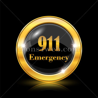 911 Emergency golden icon. - Website icons