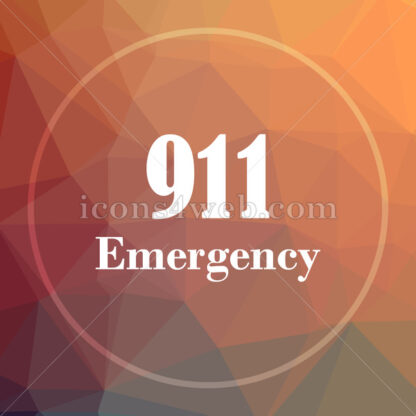 911 Emergency low poly icon. Website low poly icon - Website icons