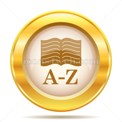 A-Z book golden button - Website icons