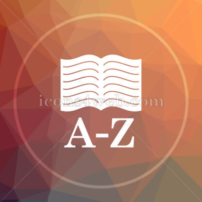 A-Z book low poly icon. Website low poly icon - Website icons