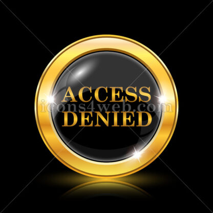 Access denied golden icon. - Website icons