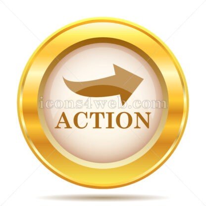 Action golden button - Website icons