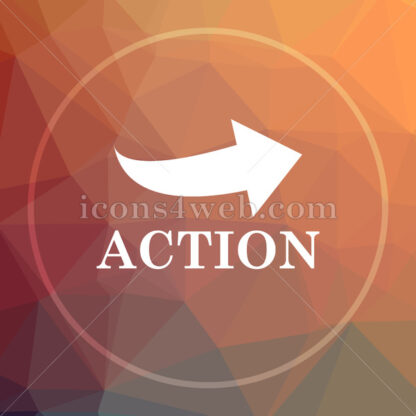 Action low poly icon. Website low poly icon - Website icons