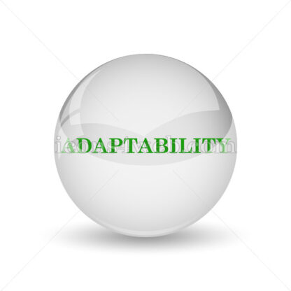 Adaptability glossy icon. Adaptability glossy button - Website icons