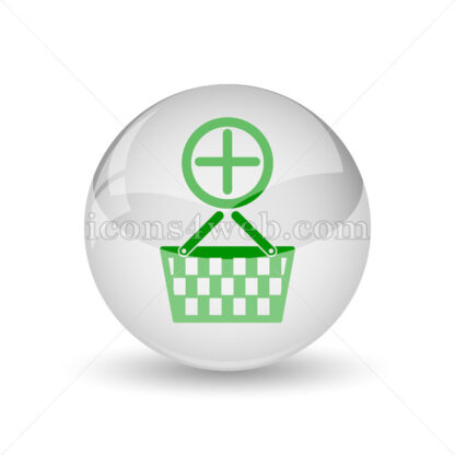 Add to basket glossy icon. Add to basket glossy button - Website icons