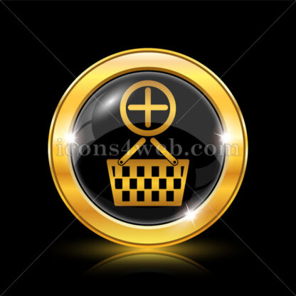 Add to basket golden icon. - Website icons