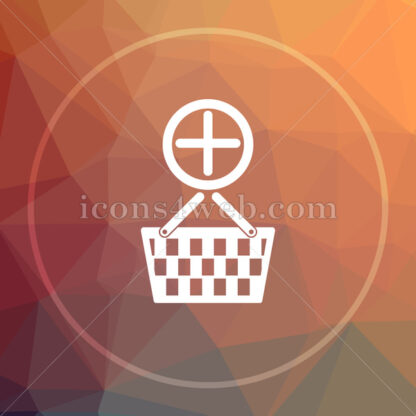 Add to basket low poly icon. Website low poly icon - Website icons