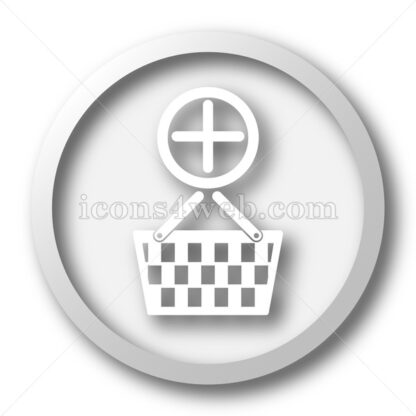 Add to basket white icon. Add to basket white button - Website icons
