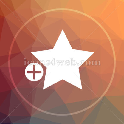Add to favorites low poly icon. Website low poly icon - Website icons