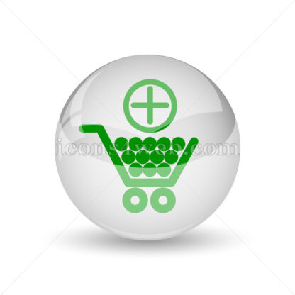 Add to shopping cart glossy icon. Add to shopping cart glossy button - Website icons