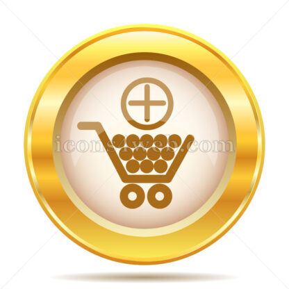 Add to shopping cart golden button - Website icons