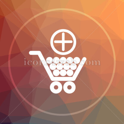 Add to shopping cart low poly icon. Website low poly icon - Website icons