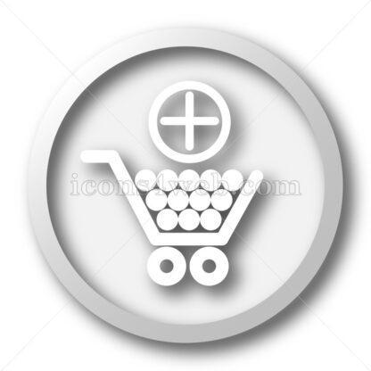 Add to shopping cart white icon button - Icons for website