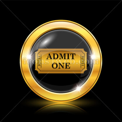 Admin one ticket golden icon. - Website icons