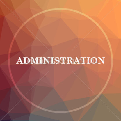 Administration low poly icon. Website low poly icon - Website icons