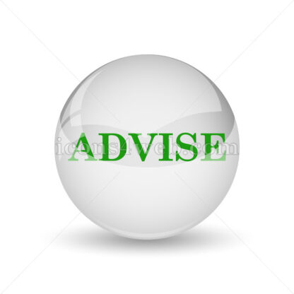 Advise glossy icon. Advise glossy button - Website icons