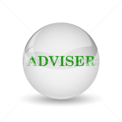 Adviser glossy icon. Adviser glossy button - Website icons