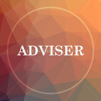 Adviser low poly icon. Website low poly icon - Website icons
