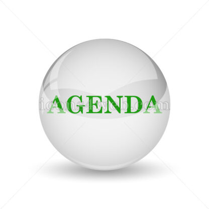 Agenda glossy icon. Agenda glossy button - Website icons