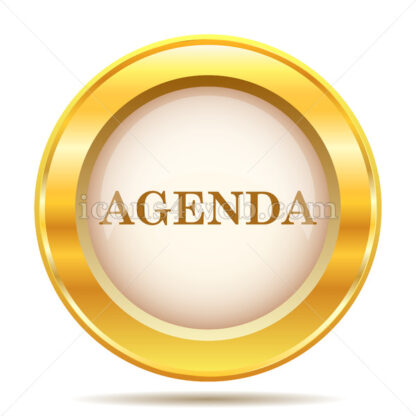 Agenda golden button - Website icons